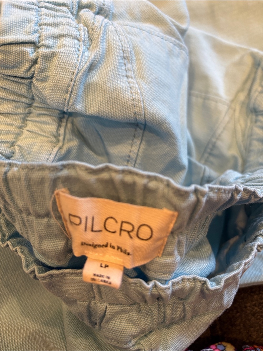 Pilcro Light Blue Elastic-Waist Pants - Picture 2 of 7